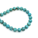 Genuine Natural American Turquoise Round Bead 16 inch Strand (10mm)