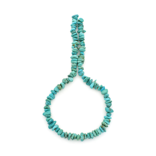Genuine Natural American Turquoise Chip Bead 16 inch Strand (4x8mm)