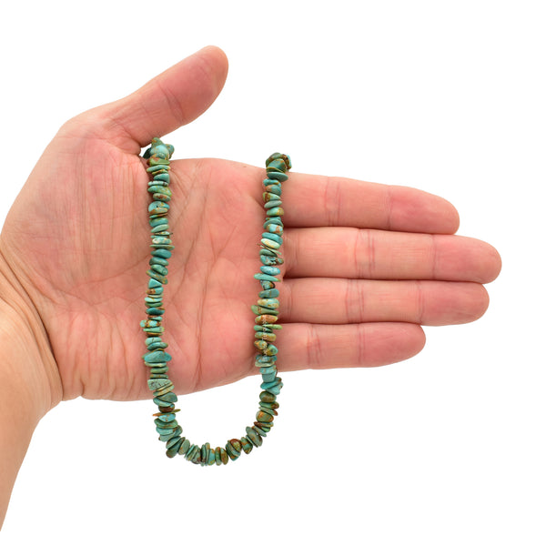 Genuine Natural American Turquoise Chip Bead 16 inch Strand (4x6mm)