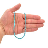 Genuine Natural American Turquoise Round Bead 16 inch Strand (4mm)