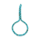 Genuine Natural American Turquoise Graduated Roundel Bead 16 inch Strand (3mm-8mm)