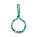 Genuine Natural American Turquoise Graduated Roundel Bead 16 inch Strand (6mm-10mm)